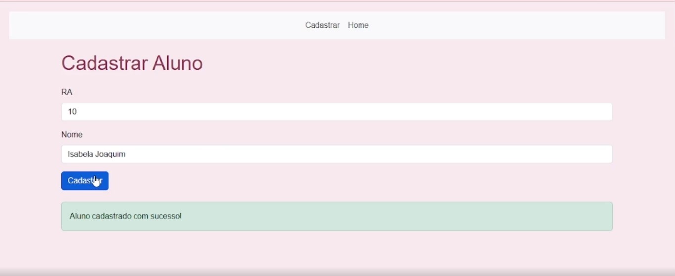 Interface do projeto CRUD JS