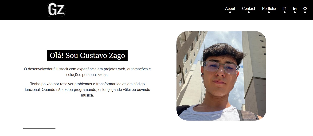 Interface do Meu Portfólio